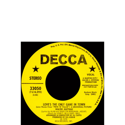 LOVE 'S THE ONLY GAME IN TOWN - SINGLE 1