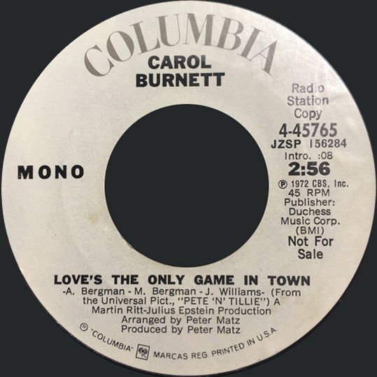 LOVE 'S THE ONLY GAME IN TOWN - SINGLE 2