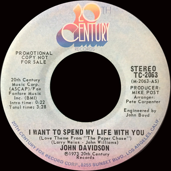 JOHN DAVIDSON - SINGLE 1