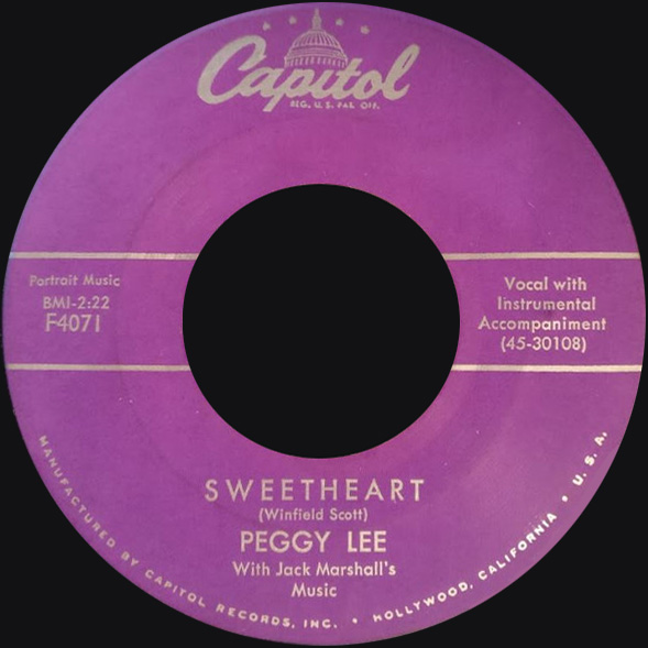 PEGGY LEE - SINGLE